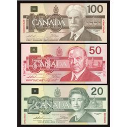 Bank of Canada $2 - $100 Specimen Set #0776