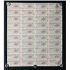 Image 1 : 1986 Bank of Canada $2 Banknote Sheet of Uncut 40 Notes - 4X10 Format EGU Prefix
