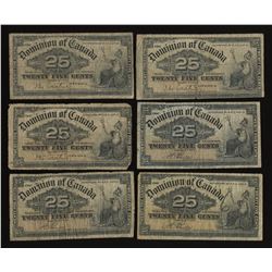 Dominion of Canada 25 Cent, 1900 - Lot of 13