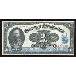 Government of Newfoundland $1, 1920