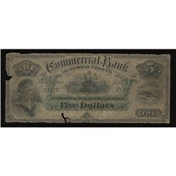 Commercial Bank of Newfoundland $5, 1888