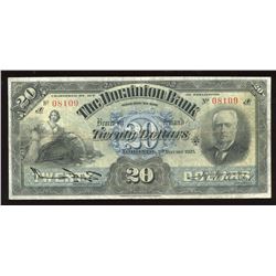 Dominion Bank $20, 1925