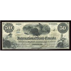 International Bank of Canada $50, 1859