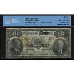 Bank of Montreal $20, 1923