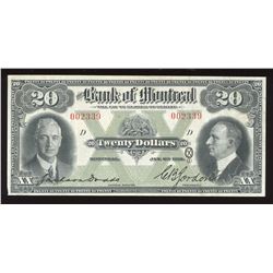 Bank of Montreal $20, 1931