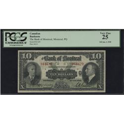 Bank of Montreal $10, 1938