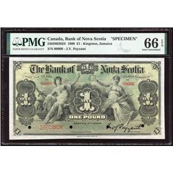 Bank of Nova Scotia £1, 1900 - Specimen