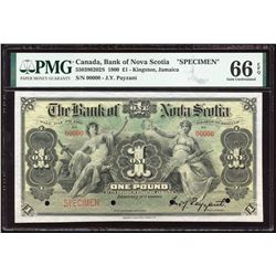 Bank of Nova Scotia £1, 1900 - Specimen