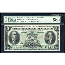 Royal Bank of Canada $5, 1913