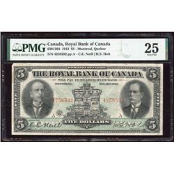 Royal Bank of Canada $5, 1913