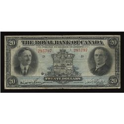 Royal Bank of Canada $20, 1927