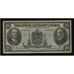 Royal Bank of Canada $20, 1935