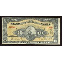 Standard Bank of Canada $10, 1924