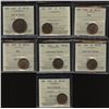 Image 1 : One Cent ICCS Graded Lot of 7