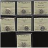 Image 1 : Ten Cents ICCS Graded Lot of 7