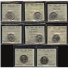 Image 1 : Twenty-Five Cents ICCS Graded Lot of 8