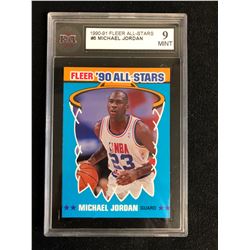 1990-91 FLEER ALL-STARS #5 MICHAEL JORDAN (9 MINT)