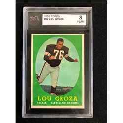 1958 TOPPS #52 LOU GROZA (8 NNMM)