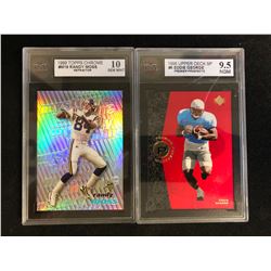 KSA GRADED FOOTBALL CARD LOT (MOSS/ GEORGE)