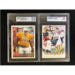 KSA GRADED FOOTBALL CARD LOT (SAPP/ FAVRE)