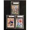 Image 1 : KSA GRADED FOOTBALL CARD LOT (SANDERS/ PALMER/ ELWAY)