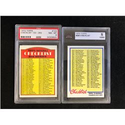 KSA GRADED BASEBALL CHECKLISTS LOT (1970'S)