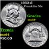 Image 1 : 1952-d Franklin Half Dollar 50c Grades Select+ Unc