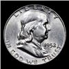 Image 2 : 1952-d Franklin Half Dollar 50c Grades Select+ Unc