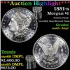 Image 1 : ***Auction Highlight*** 1881-s Morgan Dollar $1 Graded GEM+ DMPL By USCG (fc)