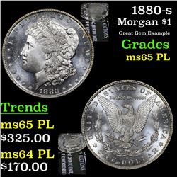1880-s Morgan Dollar $1 Grades GEM Unc PL