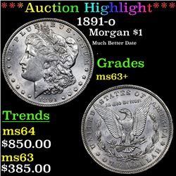 ***Auction Highlight*** 1891-o Morgan Dollar $1 Graded Select+ Unc By USCG (fc)