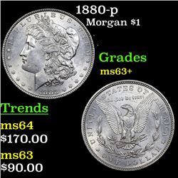 1880-p Morgan Dollar $1 Grades Select+ Unc