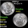 Image 1 : 1888-p Morgan Dollar $1 Grades Select+ Unc