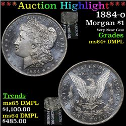 ***Auction Highlight*** 1884-o Morgan Dollar $1 Graded Choice Unc+ DMPL By USCG (fc)