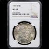 Image 2 : NGC 1885-o Morgan Dollar $1 Graded  ms63 By NGC