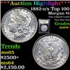 Image 1 : ***Auction Highlight*** 1882-o/s Top 100 Morgan Dollar $1 Graded Choice+ Unc By USCG (fc)
