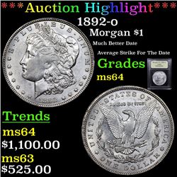 ***Auction Highlight*** 1892-o Morgan Dollar $1 Graded Choice Unc By USCG (fc)