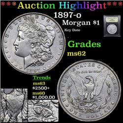 ***Auction Highlight*** 1897-o Morgan Dollar $1 Graded Select Unc By USCG (fc)