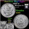 Image 1 : ***Auction Highlight*** 1897-o Morgan Dollar $1 Graded Select Unc By USCG (fc)