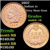 Image 1 : 1907 Indian Cent 1c Grades Choice+ Unc RB