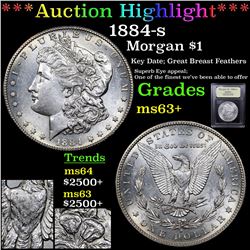 ***Auction Highlight*** 1884-s Morgan Dollar $1 Graded Select+ Unc By USCG (fc)