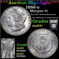 ***Auction Highlight*** 1886-o Morgan Dollar $1 Graded Select+ Unc By USCG (fc)