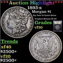 ***Auction Highlight*** 1893-s Morgan Dollar $1 Graded vf++ By USCG (fc)