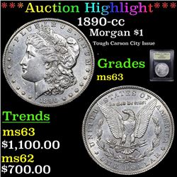 ***Auction Highlight*** 1890-cc Morgan Dollar $1 Graded Select Unc By USCG (fc)