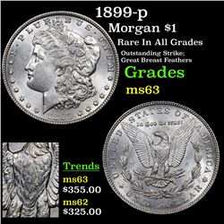 1899-p Morgan Dollar $1 Grades Select Unc