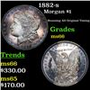 Image 1 : 1882-s Morgan Dollar $1 Grades GEM+ Unc