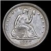 Image 2 : ***Auction Highlight*** 1857-p Seated Liberty Quarter 25c Graded Select Unc By USCG (fc)