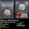 Image 1 : PCGS 1953-p Wash/Car Old Commem Half Dollar 50c Graded  ms65 by PCGS