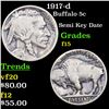 Image 1 : 1917-d Buffalo Nickel 5c Grades f+