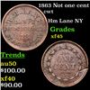 Image 1 : 1863 Not one cent Civil War Token 1c Grades xf+